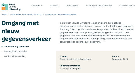 Nieuw onderzoek: omgang met nieuw gegevensverkeer